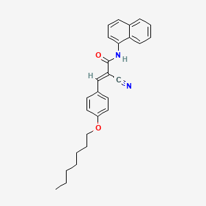 molecular formula C27H28N2O2 B7742303 (E)-2-cyano-3-(4-heptoxyphenyl)-N-naphthalen-1-ylprop-2-enamide 