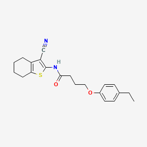 molecular formula C21H24N2O2S B7742313 N-(3-cyano-4,5,6,7-tetrahydro-1-benzothiophen-2-yl)-4-(4-ethylphenoxy)butanamide 