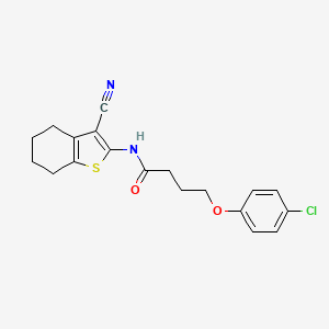 molecular formula C19H19ClN2O2S B7742316 4-(4-chlorophenoxy)-N-(3-cyano-4,5,6,7-tetrahydro-1-benzothiophen-2-yl)butanamide 