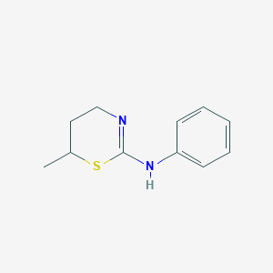 B077424 6-methyl-N-phenyl-5,6-dihydro-4H-1,3-thiazin-2-amine CAS No. 10554-33-3