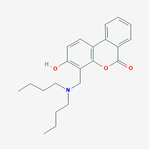 molecular formula C22H27NO3 B7742407 4-[(dibutylamino)methyl]-3-hydroxy-6H-benzo[c]chromen-6-one 