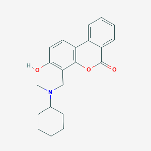 molecular formula C21H23NO3 B7742415 4-[[Cyclohexyl(methyl)amino]methyl]-3-hydroxybenzo[c]chromen-6-one 