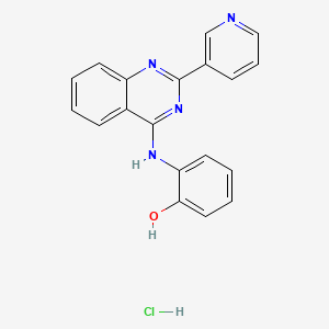 molecular formula C19H15ClN4O B7742431 2-[(2-Pyridin-3-ylquinazolin-4-yl)amino]phenol;hydrochloride 