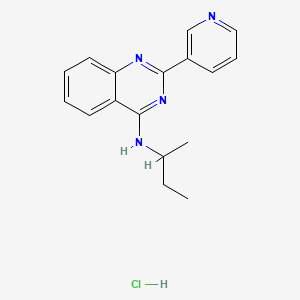 molecular formula C17H19ClN4 B7742433 N-butan-2-yl-2-pyridin-3-ylquinazolin-4-amine;hydrochloride 