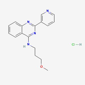 molecular formula C17H19ClN4O B7742434 N-(3-methoxypropyl)-2-pyridin-3-ylquinazolin-4-amine;hydrochloride 