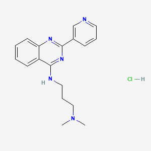 molecular formula C18H22ClN5 B7742442 N',N'-dimethyl-N-(2-pyridin-3-ylquinazolin-4-yl)propane-1,3-diamine;hydrochloride 