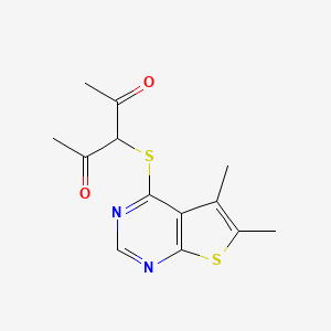 3-((5,6-Dimethylthieno[2,3-d]pyrimidin-4-yl)thio)pentane-2,4-dione