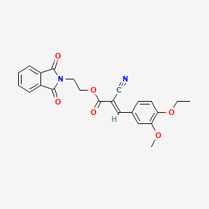 (E)-2-(1,3-dioxoisoindolin-2-yl)ethyl 2-cyano-3-(4-ethoxy-3-methoxyphenyl)acrylate