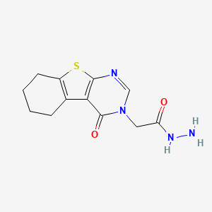 molecular formula C12H14N4O2S B7742501 2-(4-氧代-5,6,7,8-四氢[1]苯并噻吩并[2,3-d]嘧啶-3(4H)-基)乙酰肼 