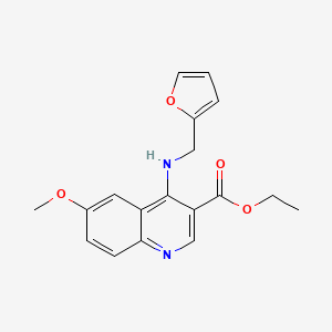 Ethyl 4-[(furan-2-ylmethyl)amino]-6-methoxyquinoline-3-carboxylate