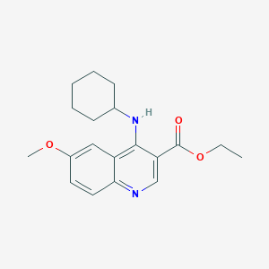 Ethyl 4-(cyclohexylamino)-6-methoxyquinoline-3-carboxylate