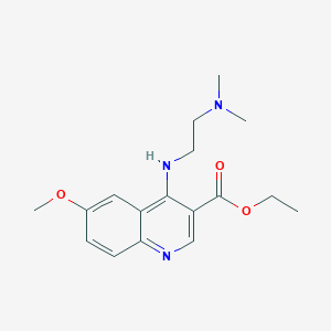 molecular formula C17H23N3O3 B7742563 Ethyl 4-{[2-(dimethylamino)ethyl]amino}-6-methoxyquinoline-3-carboxylate 