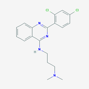 molecular formula C19H20Cl2N4 B7742567 N-[2-(2,4-dichlorophenyl)quinazolin-4-yl]-N',N'-dimethylpropane-1,3-diamine 