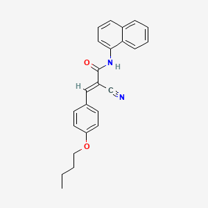 molecular formula C24H22N2O2 B7742571 (E)-3-(4-butoxyphenyl)-2-cyano-N-naphthalen-1-ylprop-2-enamide 