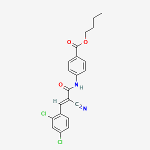 butyl 4-[[(E)-2-cyano-3-(2,4-dichlorophenyl)prop-2-enoyl]amino]benzoate