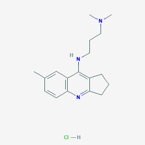 molecular formula C18H26ClN3 B7742591 N',N'-dimethyl-N-(7-methyl-2,3-dihydro-1H-cyclopenta[b]quinolin-9-yl)propane-1,3-diamine;hydrochloride 