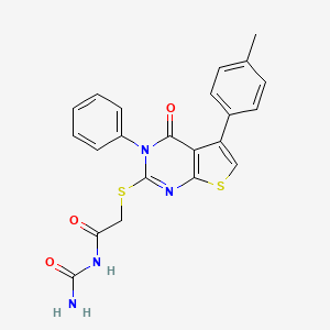 N-carbamoyl-2-{[5-(4-methylphenyl)-4-oxo-3-phenyl-3,4-dihydrothieno[2,3-d]pyrimidin-2-yl]sulfanyl}acetamide