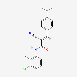 molecular formula C20H19ClN2O B7742649 (E)-N-(3-chloro-2-methylphenyl)-2-cyano-3-(4-propan-2-ylphenyl)prop-2-enamide 