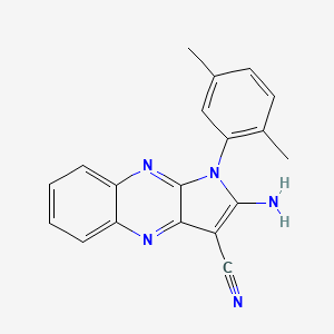 2-amino-1-(2,5-dimethylphenyl)-1H-pyrrolo[2,3-b]quinoxaline-3-carbonitrile