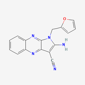 2-amino-1-(furan-2-ylmethyl)-1H-pyrrolo[2,3-b]quinoxaline-3-carbonitrile