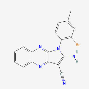 2-amino-1-(2-bromo-4-methylphenyl)-1H-pyrrolo[2,3-b]quinoxaline-3-carbonitrile