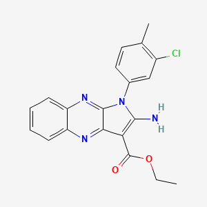 ethyl 2-amino-1-(3-chloro-4-methylphenyl)-1H-pyrrolo[2,3-b]quinoxaline-3-carboxylate