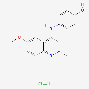 4-[(6-Methoxy-2-methylquinolin-4-yl)amino]phenol;hydrochloride