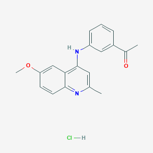 1-[3-[(6-Methoxy-2-methylquinolin-4-yl)amino]phenyl]ethanone;hydrochloride