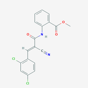 molecular formula C18H12Cl2N2O3 B7742737 (E)-2-(2-氰基-3-(2,4-二氯苯基)丙烯酰胺基)苯甲酸甲酯 