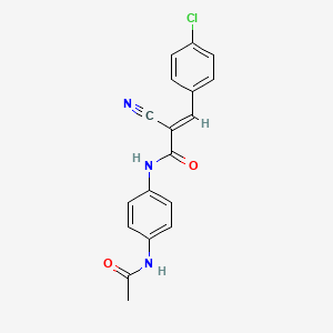 (E)-N-(4-acetamidophenyl)-3-(4-chlorophenyl)-2-cyanoprop-2-enamide