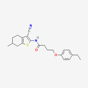 molecular formula C22H26N2O2S B7742753 N-(3-cyano-6-methyl-4,5,6,7-tetrahydro-1-benzothiophen-2-yl)-4-(4-ethylphenoxy)butanamide 