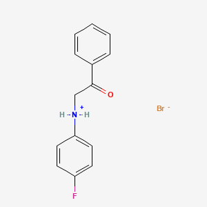 molecular formula C14H13BrFNO B7742775 (4-Fluorophenyl)-phenacylazanium;bromide 