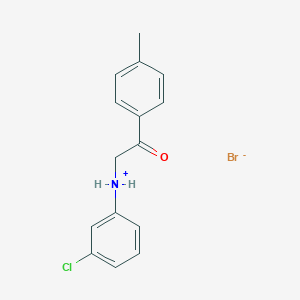 molecular formula C15H15BrClNO B7742787 (3-Chlorophenyl)-[2-(4-methylphenyl)-2-oxoethyl]azanium;bromide 