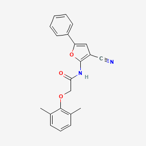 molecular formula C21H18N2O3 B7742792 N-(3-cyano-5-phenylfuran-2-yl)-2-(2,6-dimethylphenoxy)acetamide 