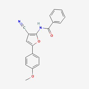molecular formula C19H14N2O3 B7742843 N-[3-cyano-5-(4-methoxyphenyl)furan-2-yl]benzamide 