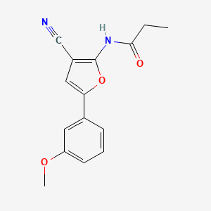 N-[3-cyano-5-(3-methoxyphenyl)furan-2-yl]propanamide