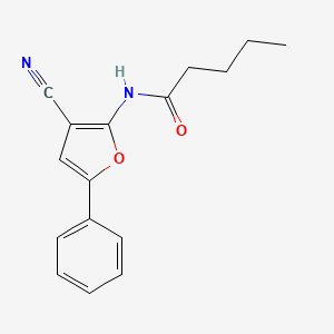 N-(3-cyano-5-phenylfuran-2-yl)pentanamide