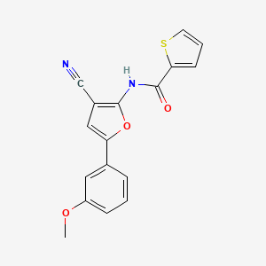 molecular formula C17H12N2O3S B7742889 N-[3-cyano-5-(3-methoxyphenyl)furan-2-yl]thiophene-2-carboxamide 