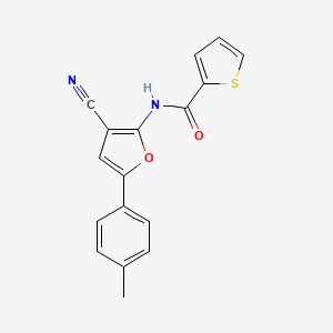 molecular formula C17H12N2O2S B7742891 N-[3-cyano-5-(4-methylphenyl)furan-2-yl]thiophene-2-carboxamide 