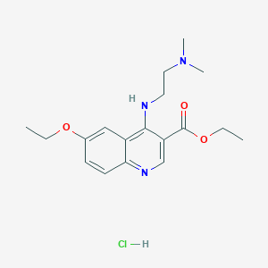 Ethyl 4-[2-(dimethylamino)ethylamino]-6-ethoxyquinoline-3-carboxylate;hydrochloride