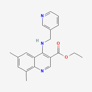 Ethyl 6,8-dimethyl-4-[(3-pyridinylmethyl)amino]-3-quinolinecarboxylate