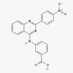 molecular formula C21H14N4O4 B7742943 3-{[2-(4-Nitrophenyl)quinazolin-4-yl]amino}benzoic acid 