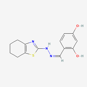 4-{(Z)-[2-(4,5,6,7-tetrahydro-1,3-benzothiazol-2-yl)hydrazinylidene]methyl}benzene-1,3-diol