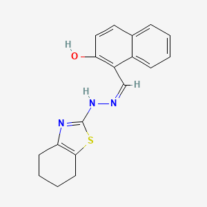 (Z)-1-((2-(4,5,6,7-tetrahydrobenzo[d]thiazol-2-yl)hydrazono)methyl)naphthalen-2-ol