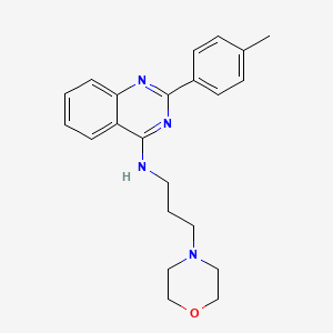 molecular formula C22H26N4O B7742993 2-(4-methylphenyl)-N-[3-(morpholin-4-yl)propyl]quinazolin-4-amine 
