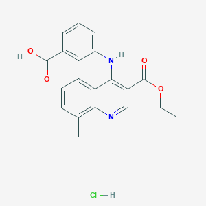 4-(3-Carboxy-phenylamino)-8-methyl-quinoline-3-carboxylic acid ethyl ester