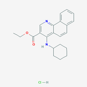 Ethyl 4-(cyclohexylamino)benzo[h]quinoline-3-carboxylate;hydrochloride