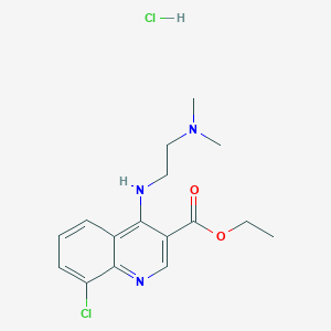 molecular formula C16H21Cl2N3O2 B7743029 8-Chloro-4-(2-dimethylamino-ethylamino)-quinoline-3-carboxylic acid ethyl ester 