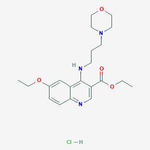 6-Ethoxy-4-(3-morpholin-4-yl-propylamino)-quinoline-3-carboxylic acid ethyl ester