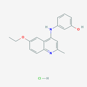3-[(6-Ethoxy-2-methylquinolin-4-yl)amino]phenol;hydrochloride